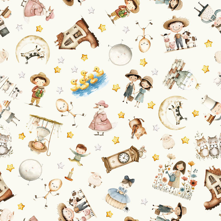 Nursery Rhyme Time Characters Ivory
