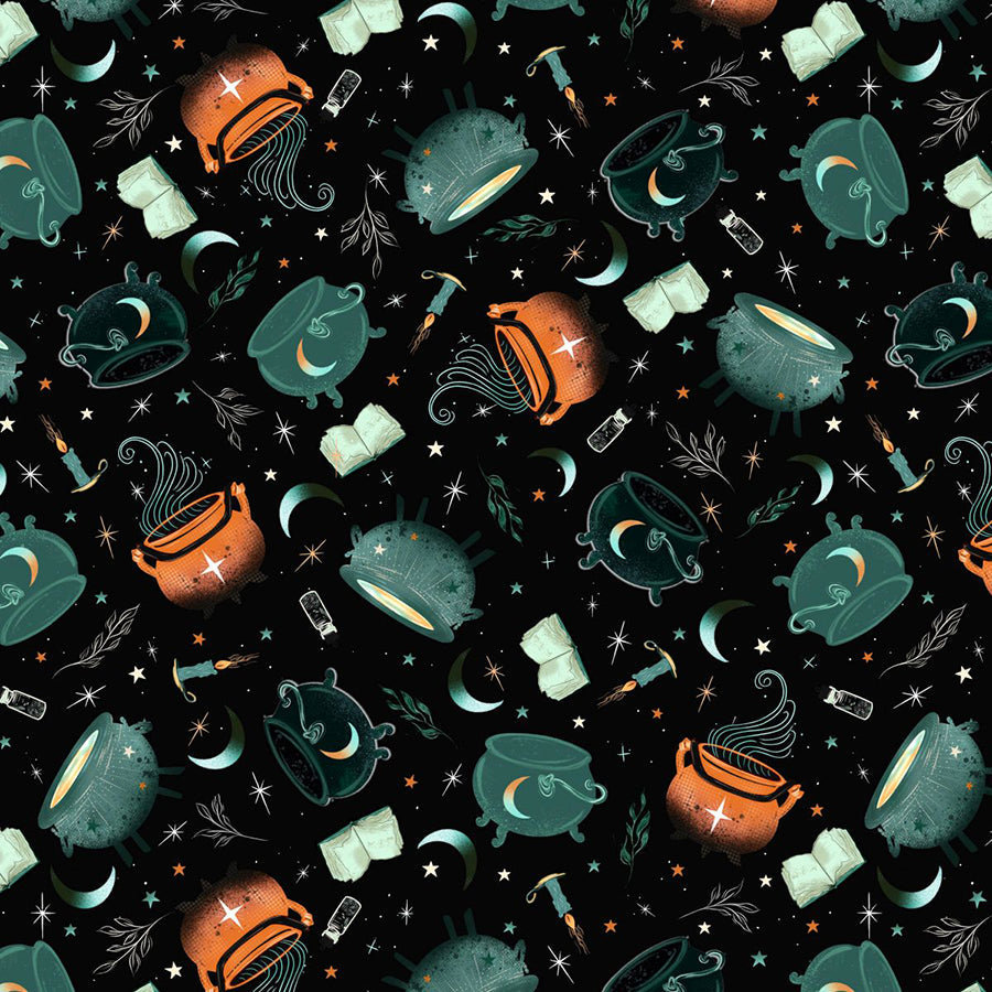 Witchy Wicked Cauldrons Black