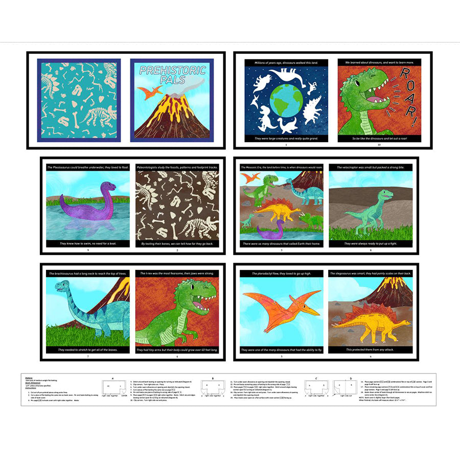 Little Library 36" Prehistoric Pals Book Panel Multi