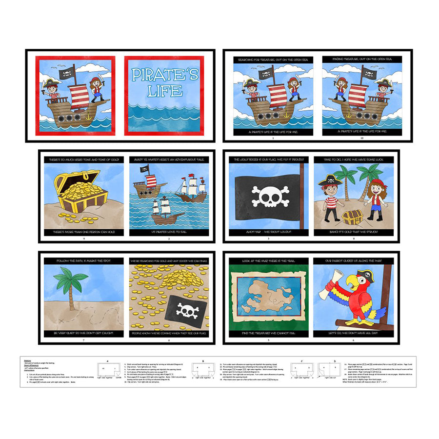 Little Library 36" Pirate's Life Book Panel Multi