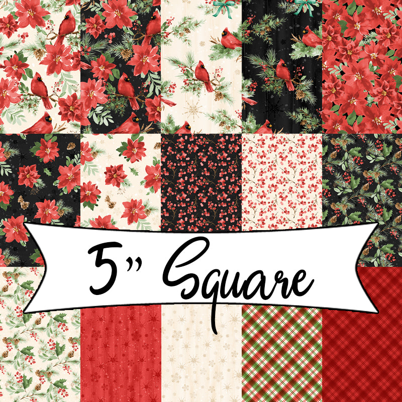 Cardinal Celebration 5 Karat Crystals 5" Squares