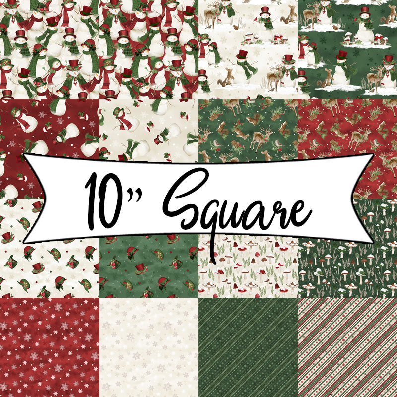Woodland Snowmen 10 Karat Crystals 10" Squares