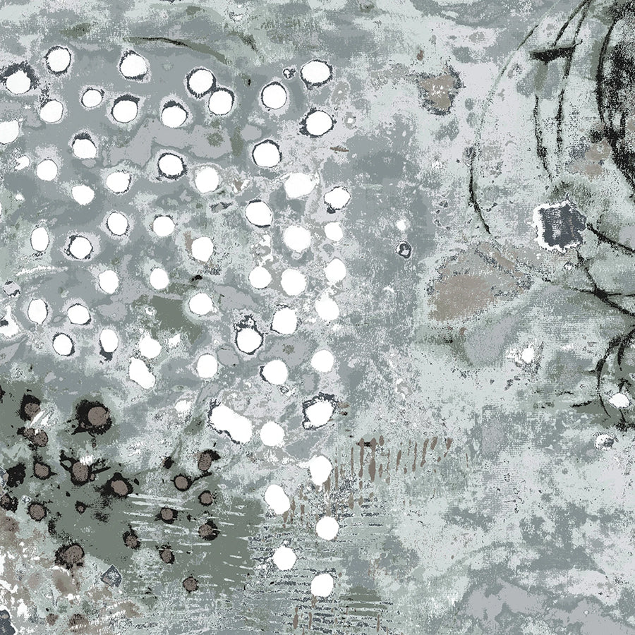 108" Wide Quilt Backing Spotted Graffiti Snowball