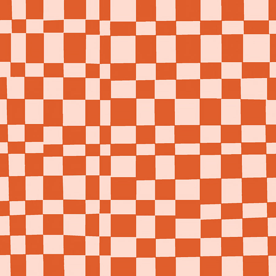 Kaleidoscope Checker Mandarin/Blush