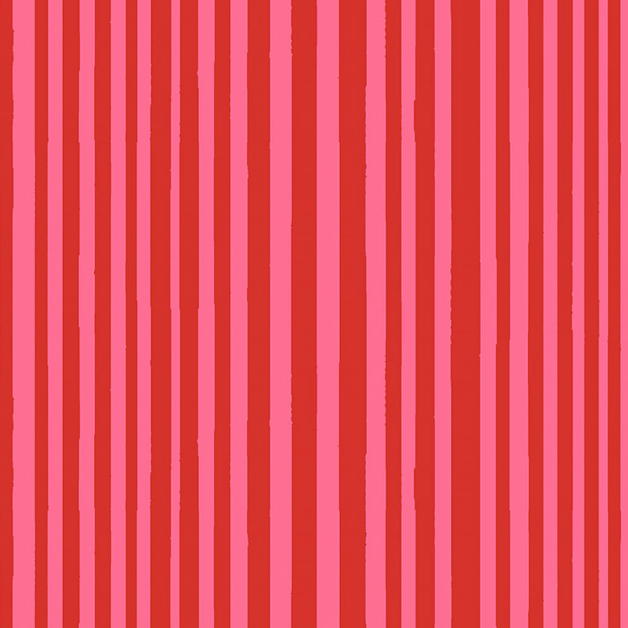 Kaleidoscope Mini Stripe Capsicum/Perfect Pink