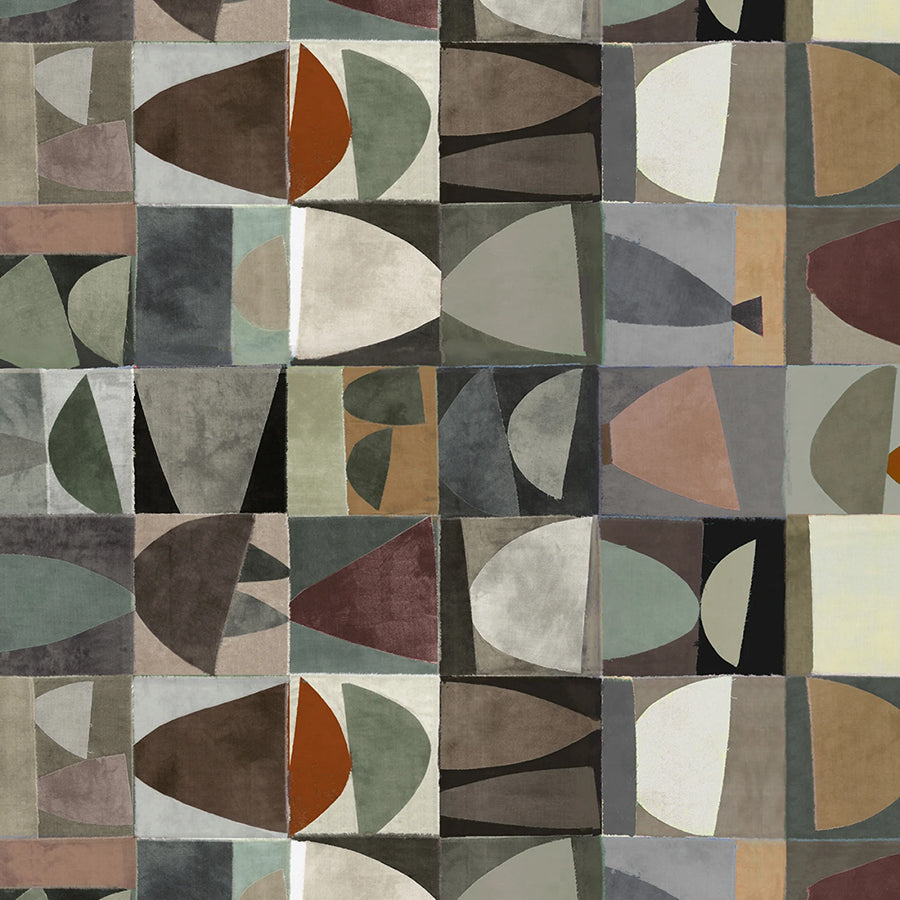 The Flannel One Palette Stacked Baked Clay – Remnant 17″ × 44″