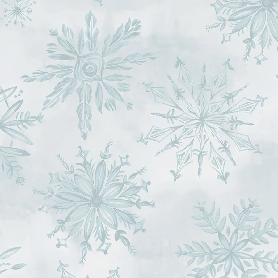 108" Wide Quilt Backing Snowfall Ice