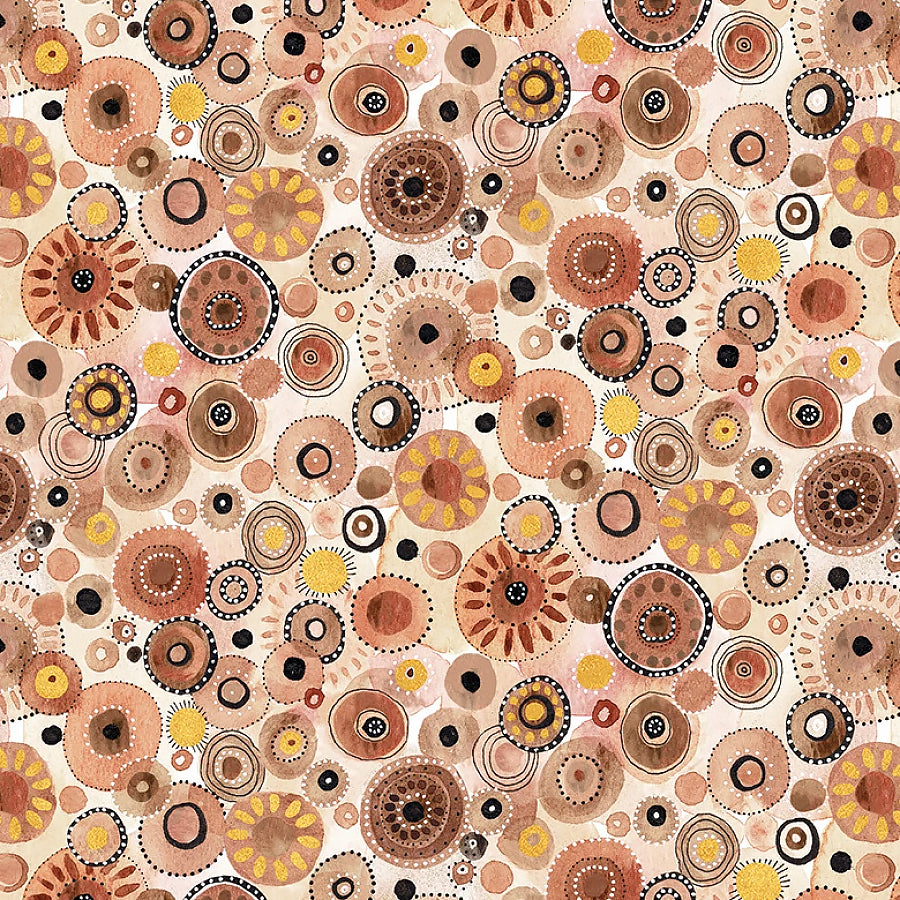 Windham Flora & Form Dotty Fire Opal Metallic 1 Yard Cut