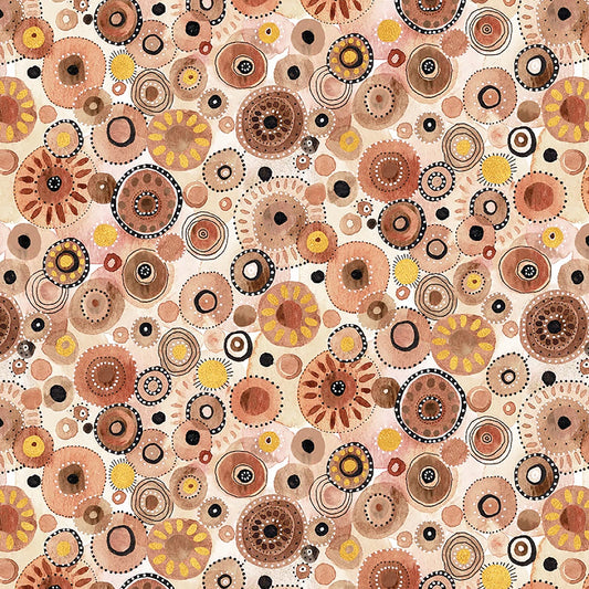 Windham Flora & Form Dotty Fire Opal Metallic 1 Yard Cut