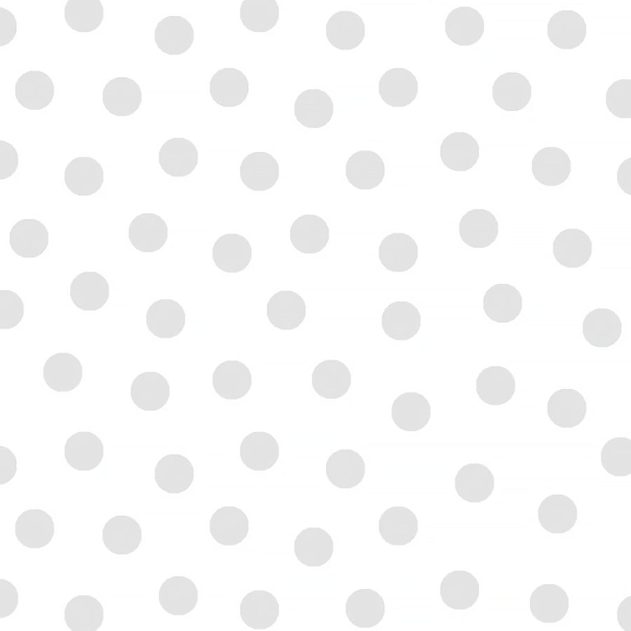 Merry Go Round Polka Dot White on White