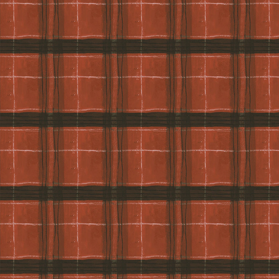 The Flannel One Window Pane Plaid Barn Red