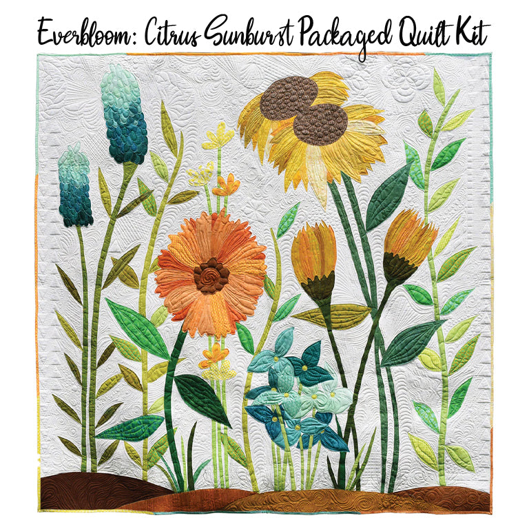 Everbloom: Citrus Sunburst Packaged Quilt Kit from Windham