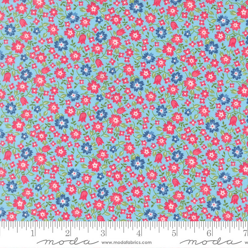 A Cat Named Stitch Small Florals Sky