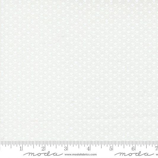 Moda A Cat Named Stitch Small Tulips Cream White 3 Yard Cut