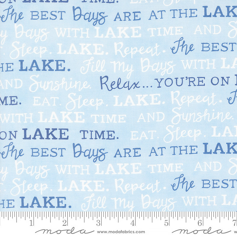 On Lake Time Lake Words Sky Blue