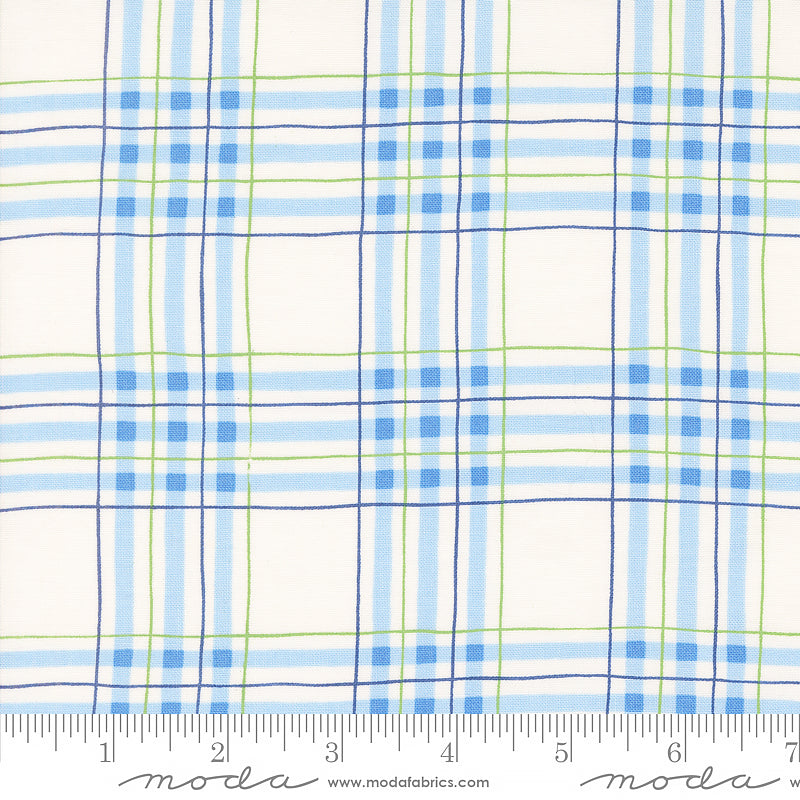 On Lake Time Checks & Plaids Cloud White
