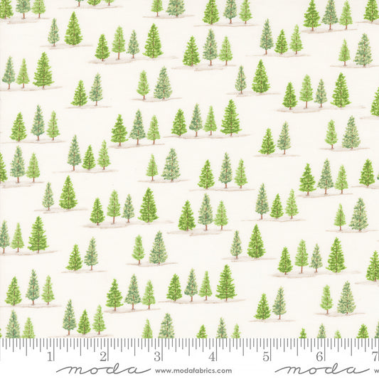 Moda On Lake Time Tiny Trees Cloud White 1 Yard Cut