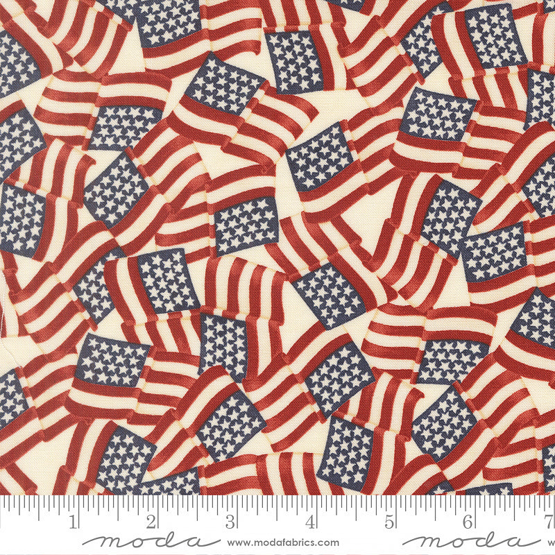 America 250 Years Waving Flags Parchment