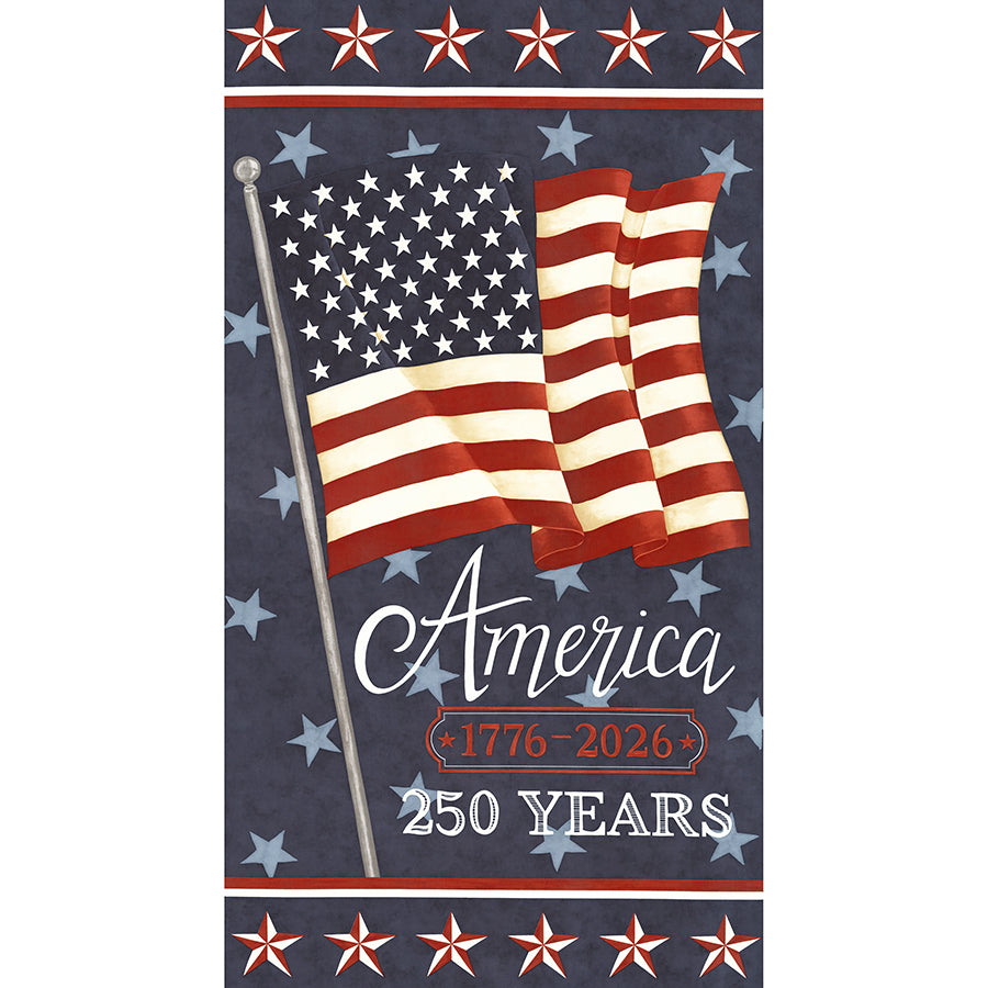 America 250 Years 24" Panel Blue