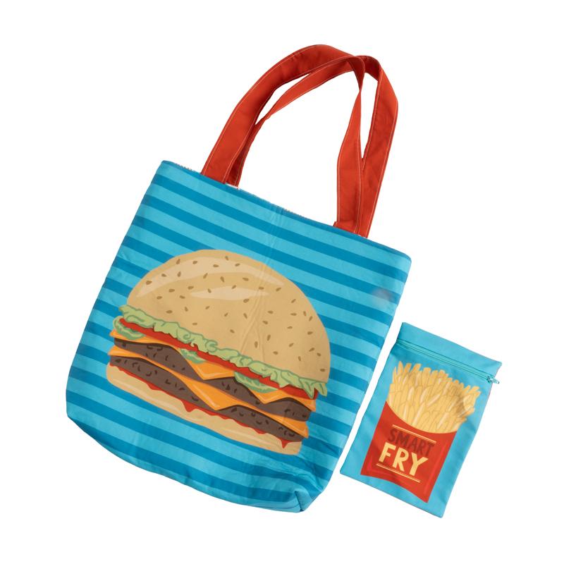 Hamburger Tote and Zipper Pouch Panel by Cut Sew Create