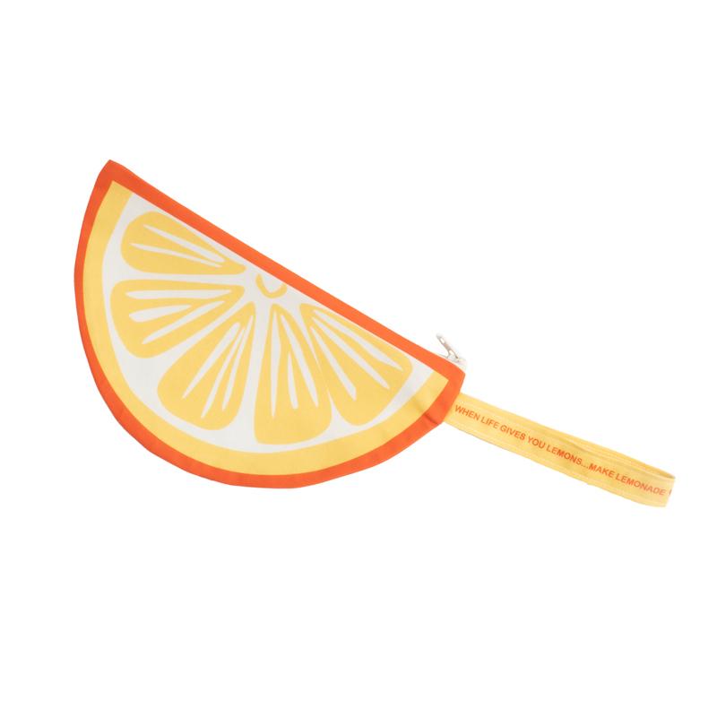 Lemon Zipper Pouch Panel by Cut Sew Create