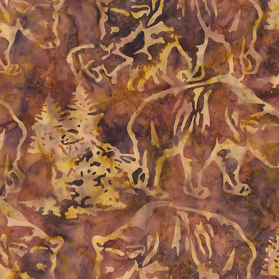 Scenic Settings Batiks Bear Chestnut Orange