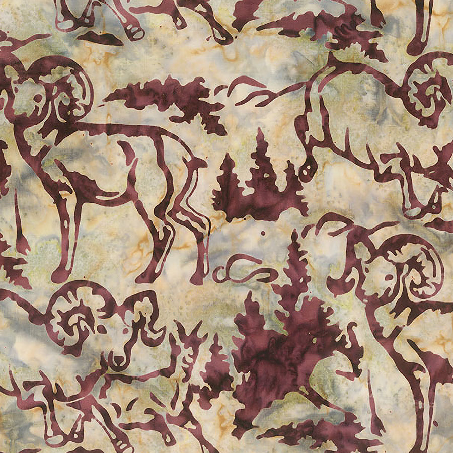 Scenic Settings Batiks Ram Steel Gaze