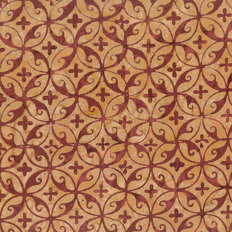 Tile Fusion Batiks Circle Swirl Ginger