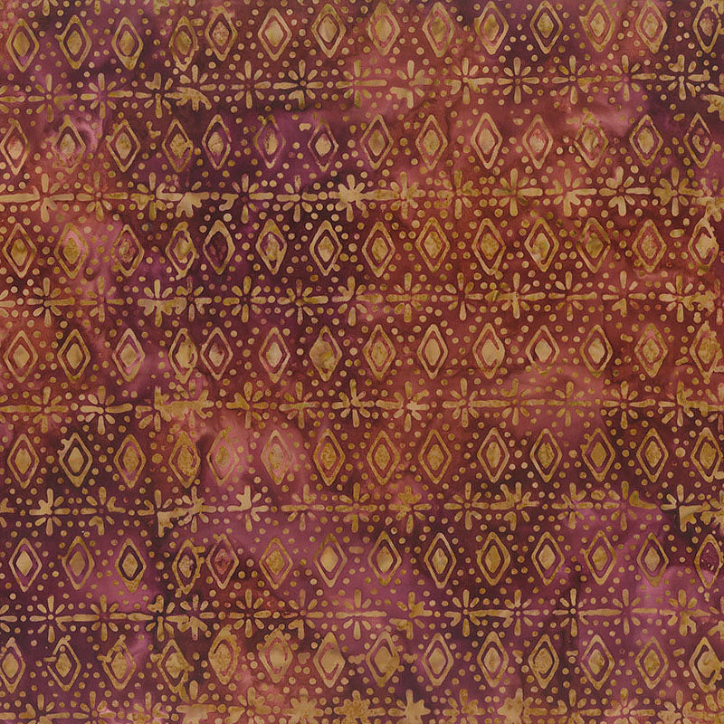 Tile Fusion Batiks Diamond Dot Cabernet