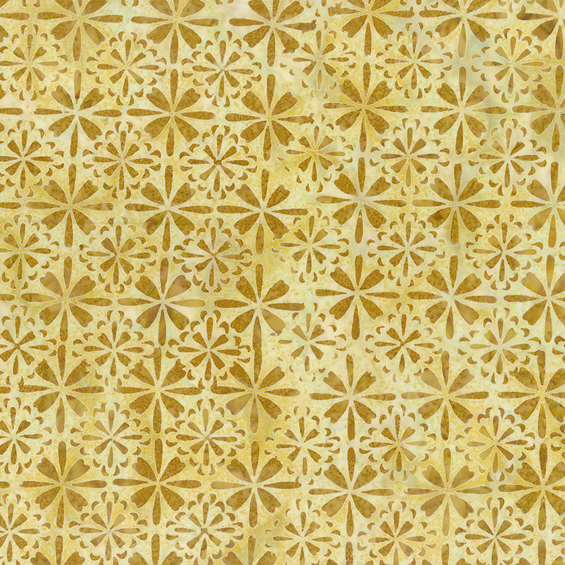 Tile Fusion Batiks Tile Floral Straw