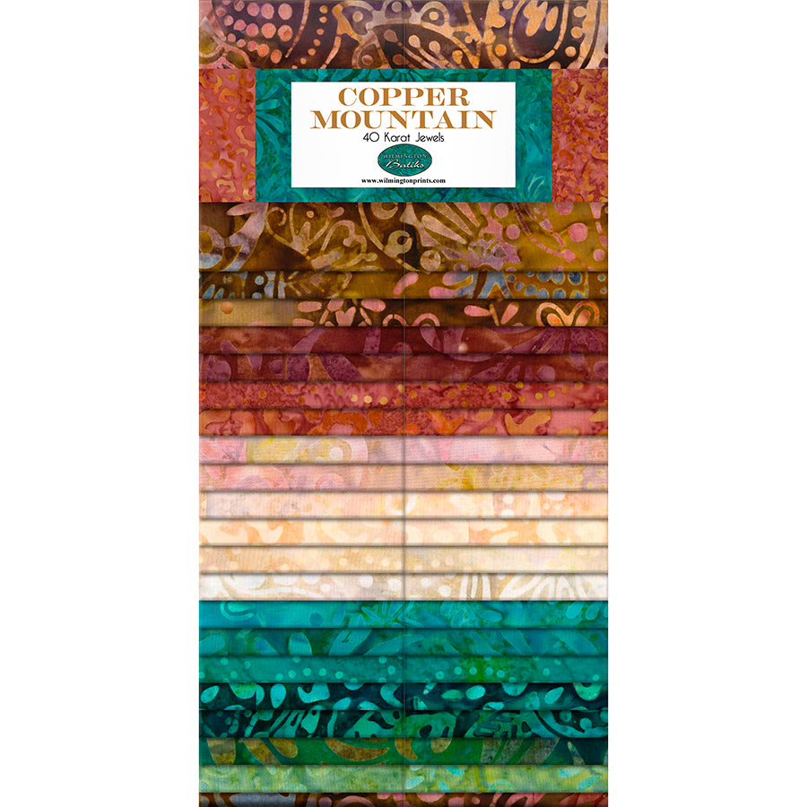 Copper Mountain Batiks 40 Karat Gems 2.5" Strips