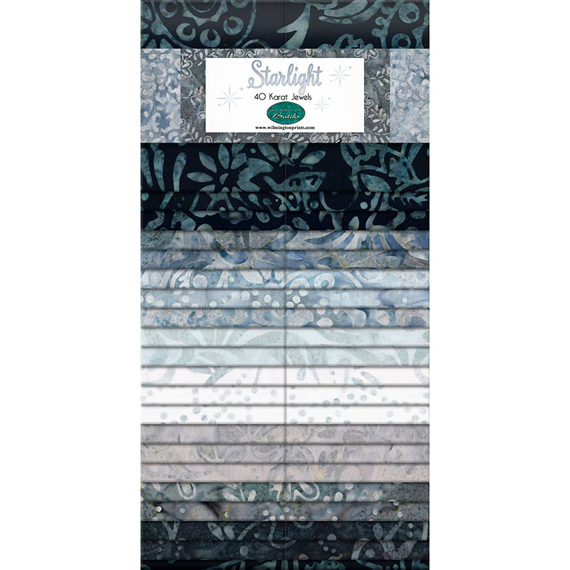 Starlight Batiks 40 Karat Jewels 2.5" Strips