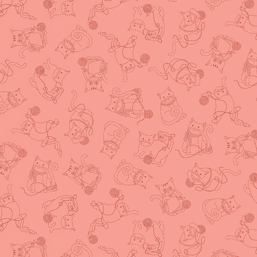 Knit 1, Purr 2 Tone-on-Tone Pink