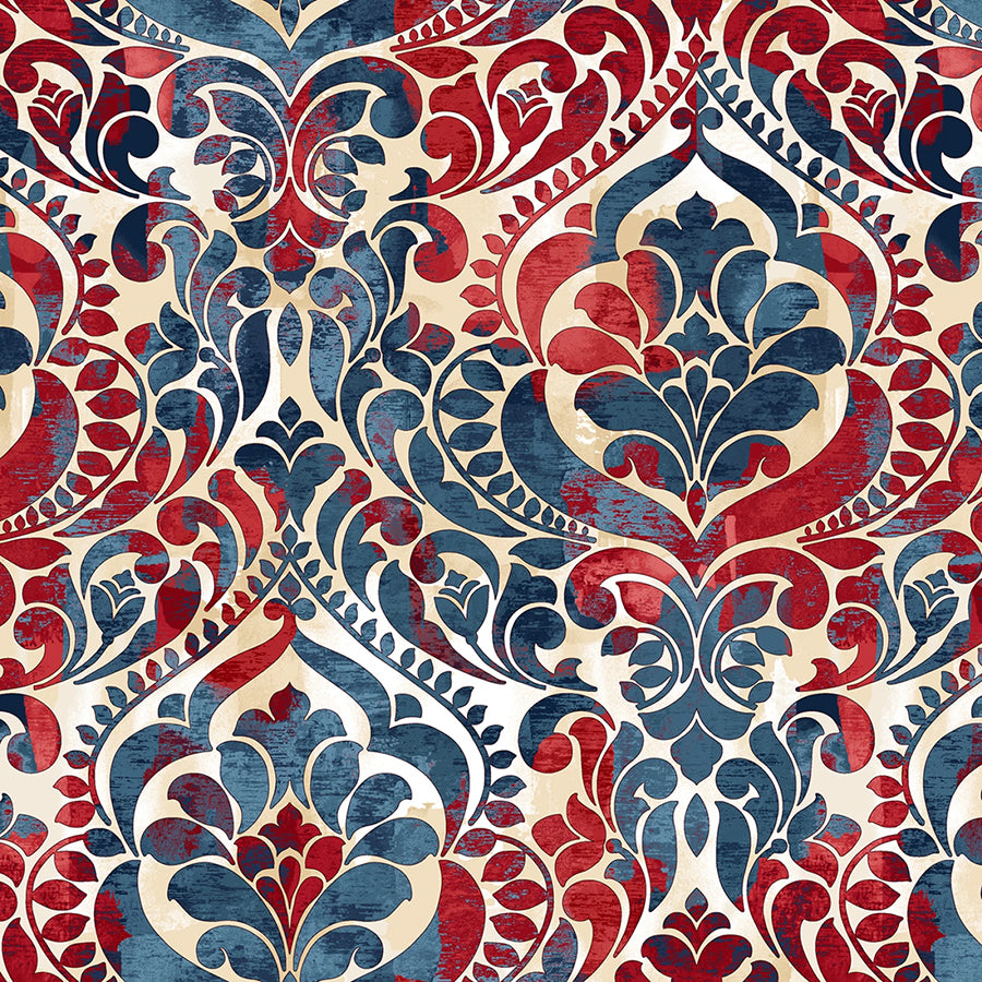 118" Wide Quilt Backing Your Damask! Patriotic