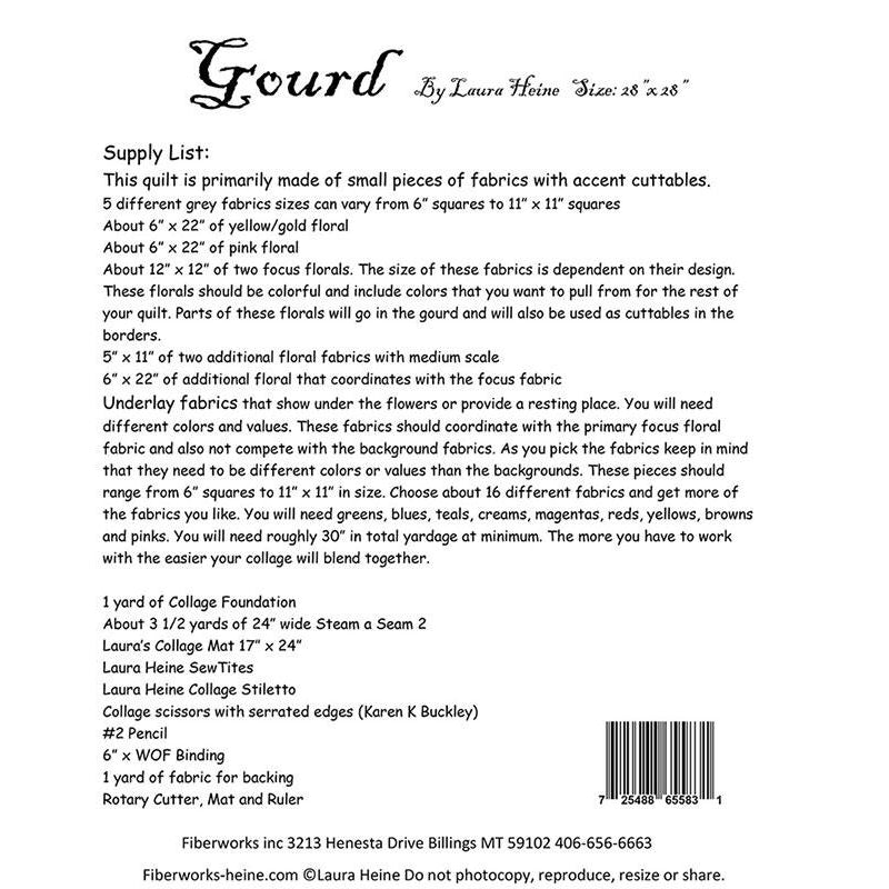 Gourd Quilt Pattern from Fiberworks Inc