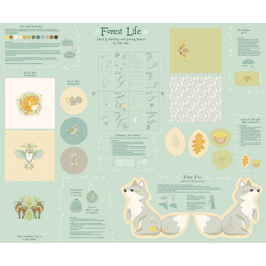 Just Make It! 36" Forest Life Panel Pistachio