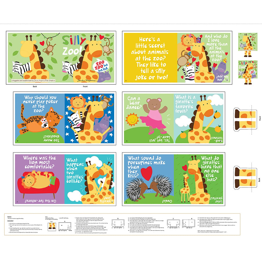Huggable & Loveable 36" Silly Zoo Book Panel