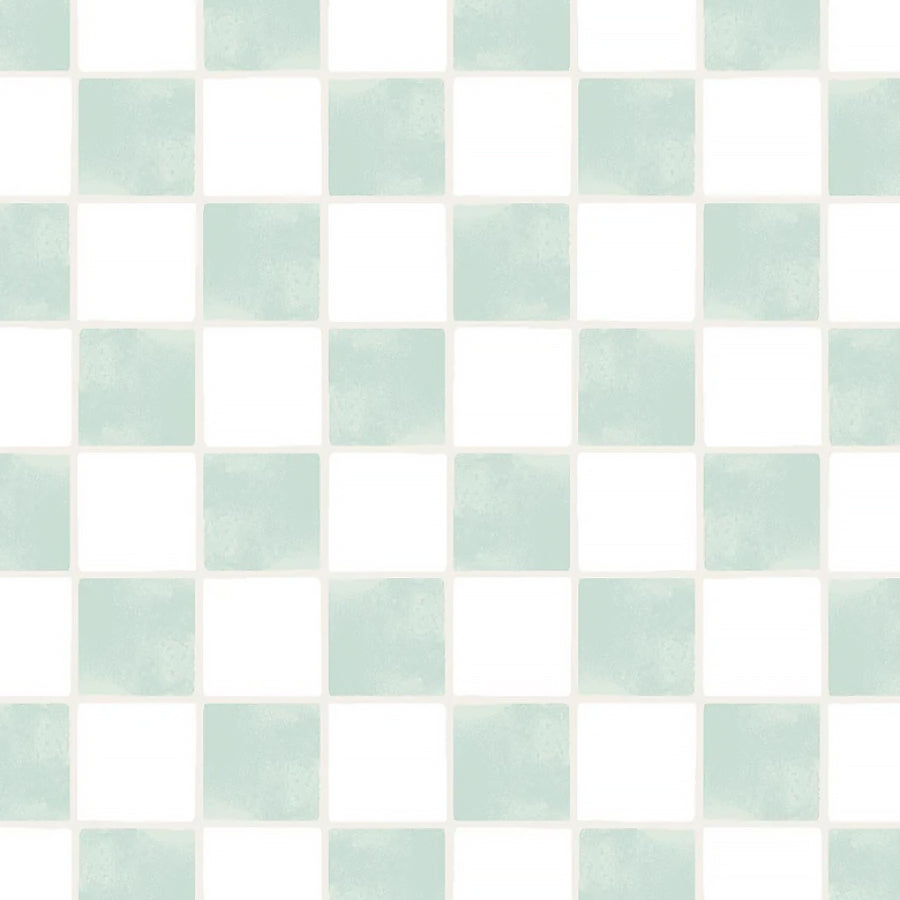 Bathing Bonnies Tiny Tiles White/Mint