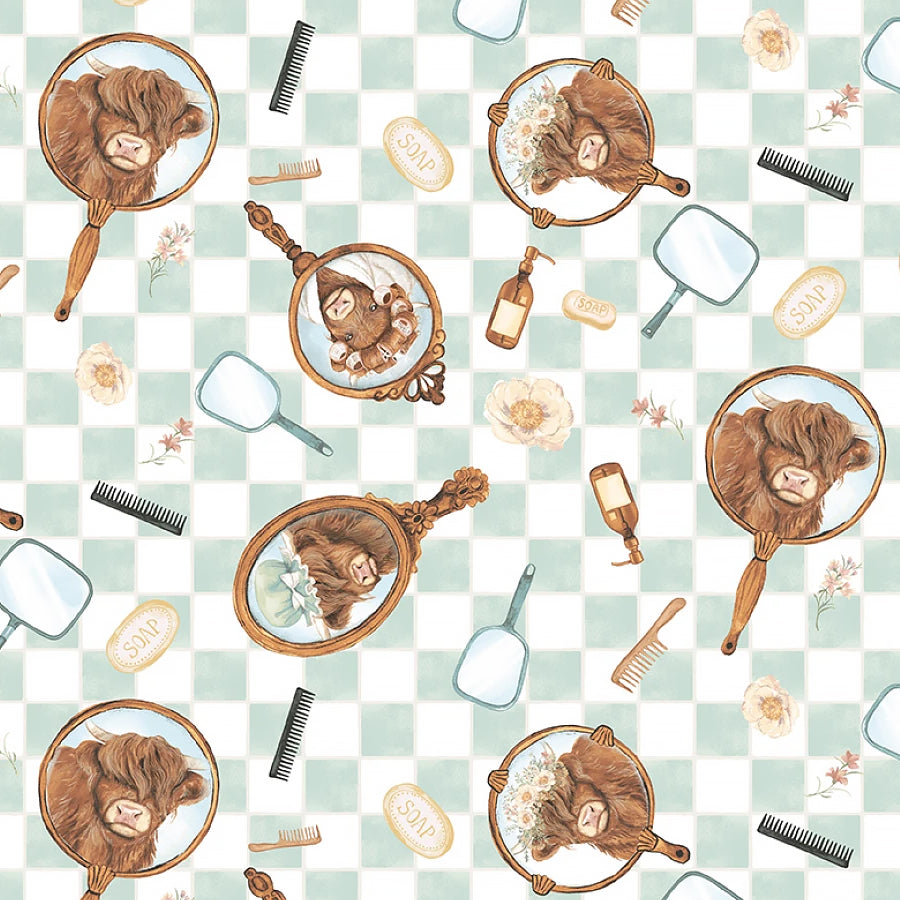 Bathing Bonnies Mirrors Ginger/Mint