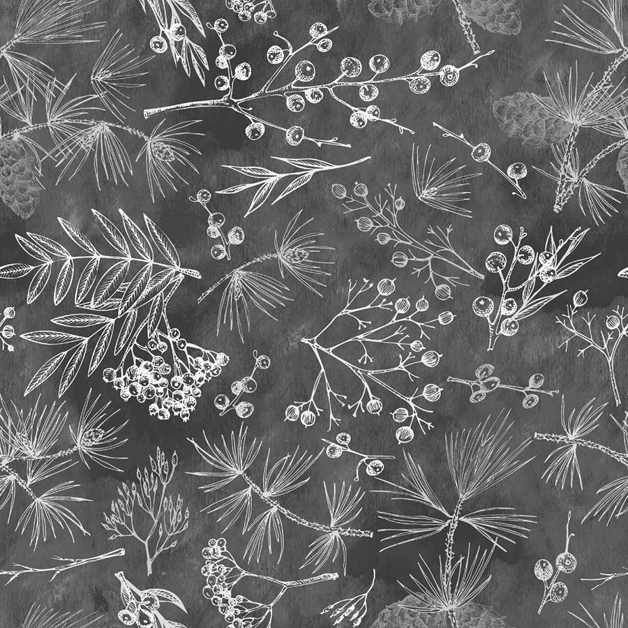 108" Wide Quilt Backing Good Natured Tree Bits Iron