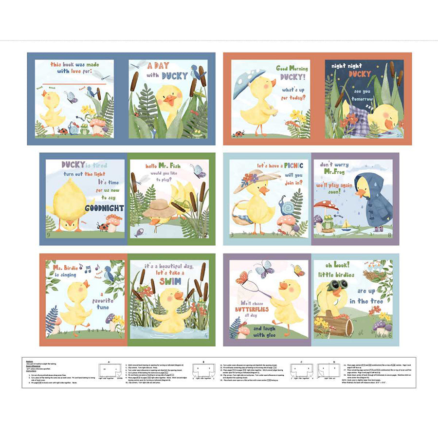 Lucky Duck 36" Book Panel Multi