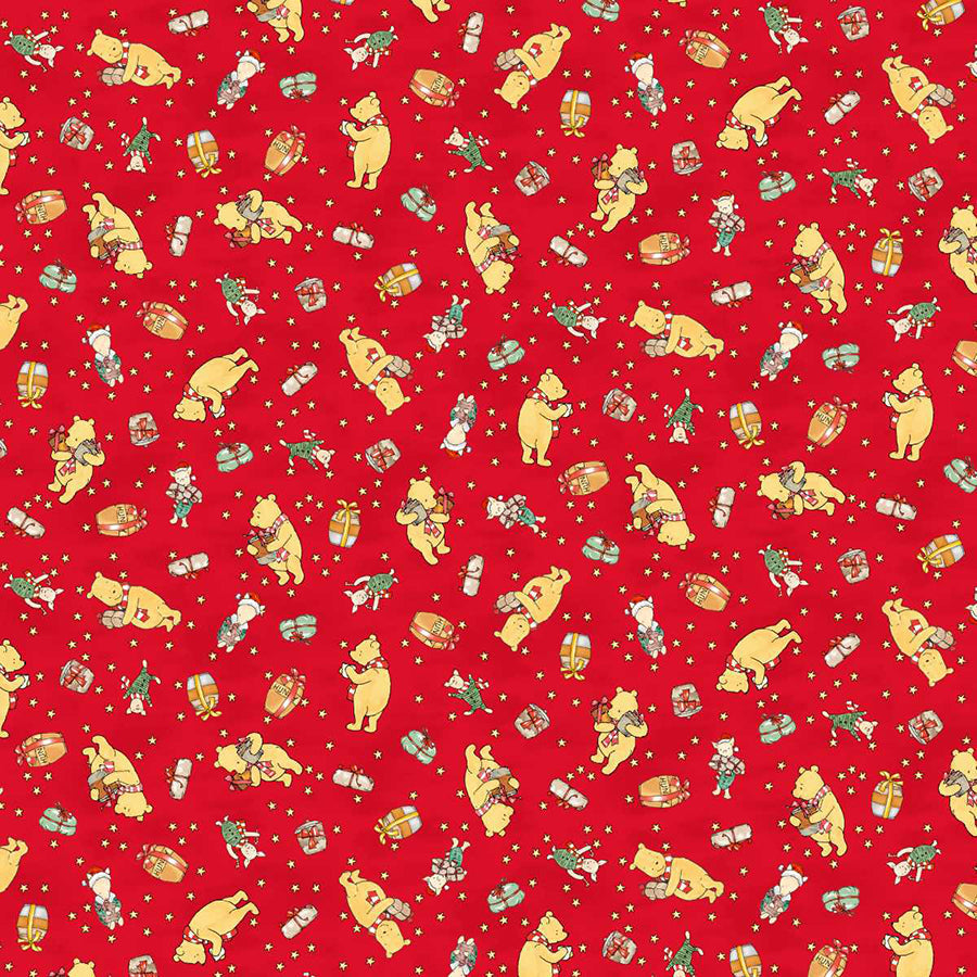 Christmas at Pooh Corner Bears & Bundles Red