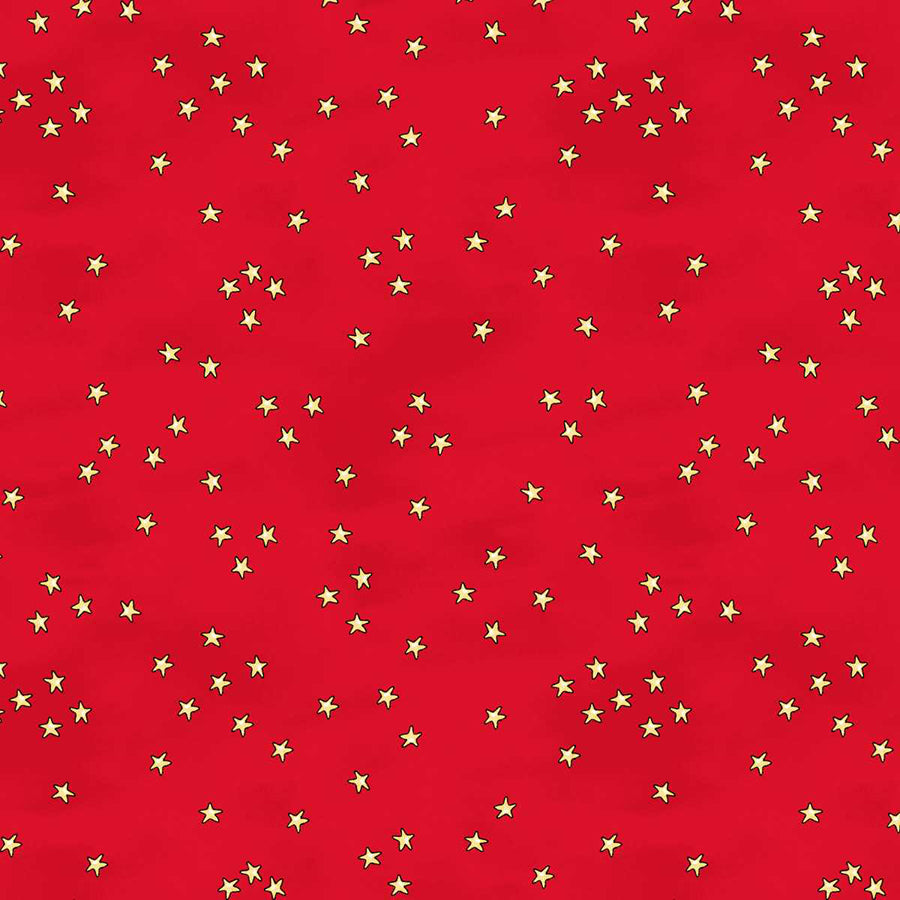 Christmas at Pooh Corner Stars Red