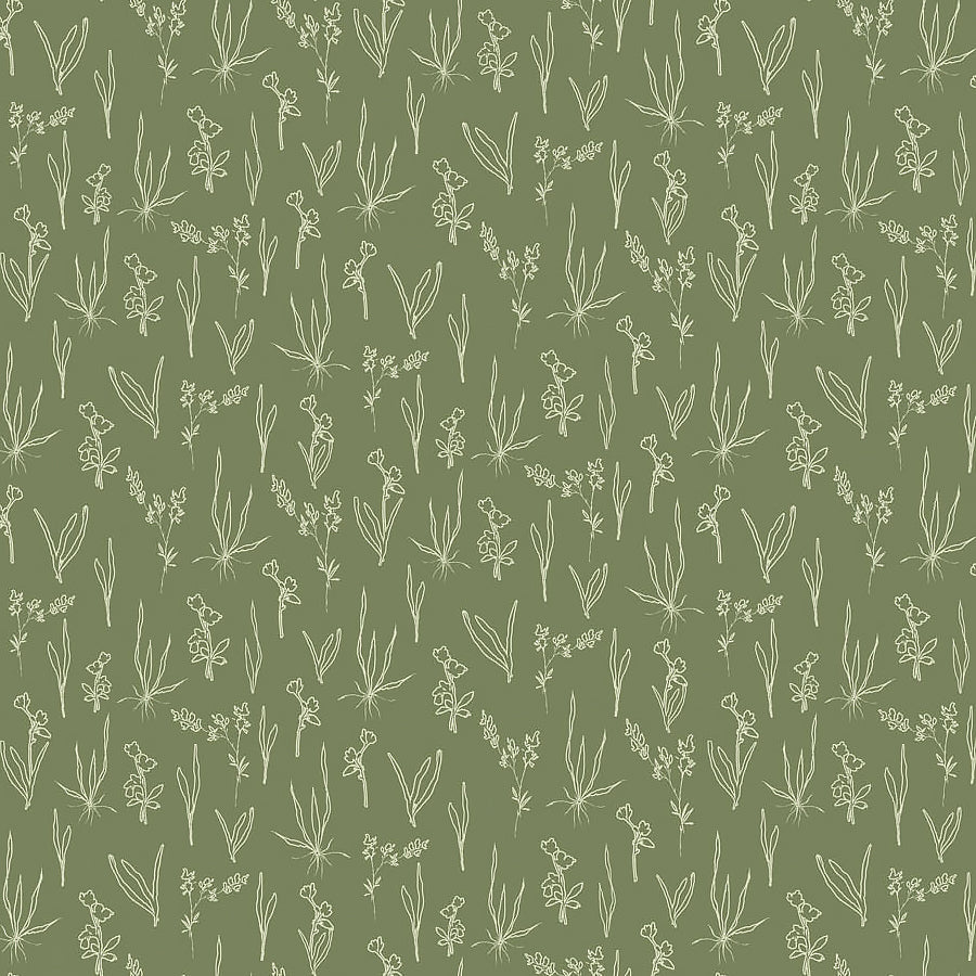 Flourish Line Floral Green