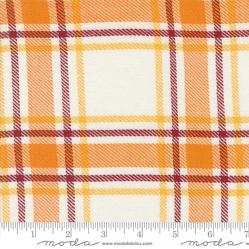 16" Classic Retro Holiday Toweling Harvest Plaid