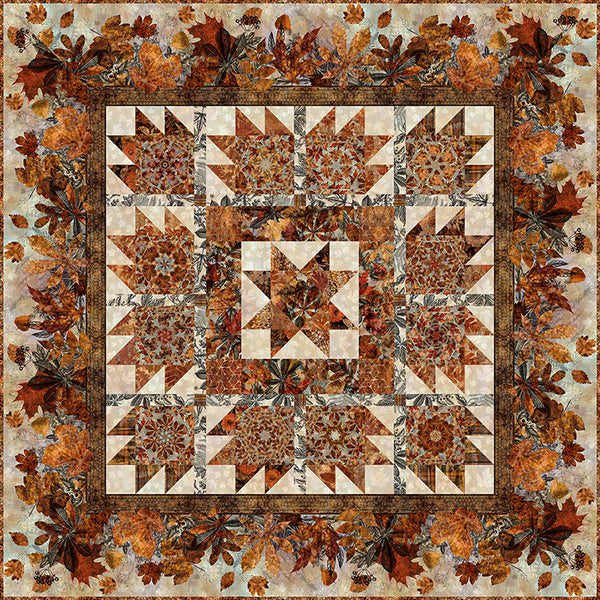 Autumn Star Quilt, Table Runner & Mats Pattern by Jason Yenter