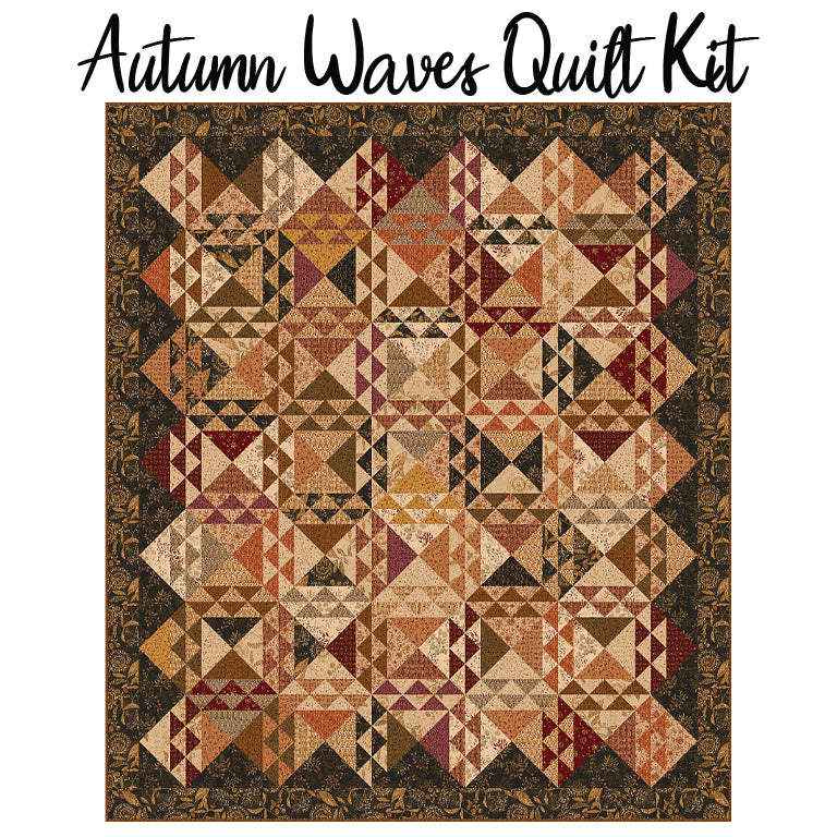 Autumn Waves Quilt Kit with Oak & Maple from Henry Glass