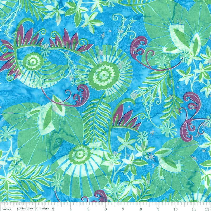 Riley Blake Expressions Batiks Bedazzled! Flora Stardust Splash 1 Yard Cut
