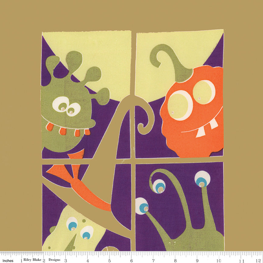 Expressions Batiks Fright This Way 24" Panel Sugar Cookie