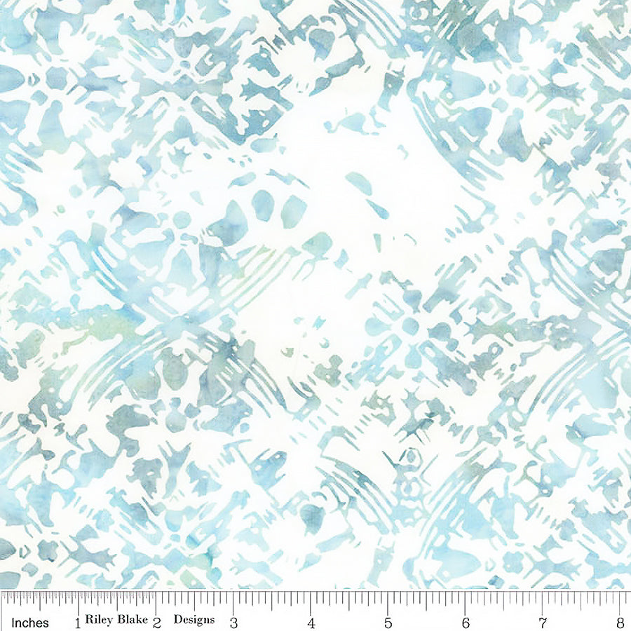 Floral Grid Batiks Floral Grid Winter Mint
